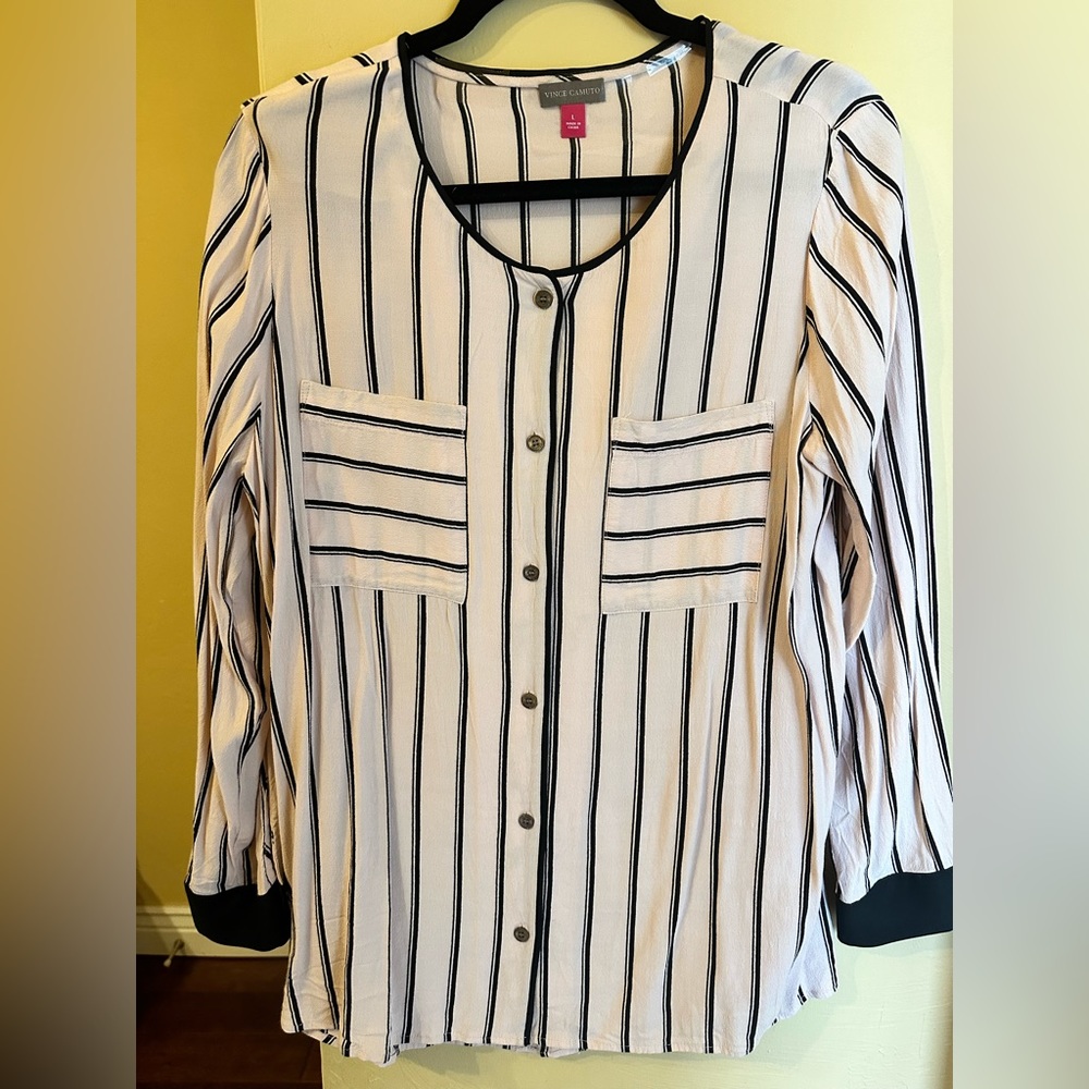 NWOT Vince Camuto striped tunic top